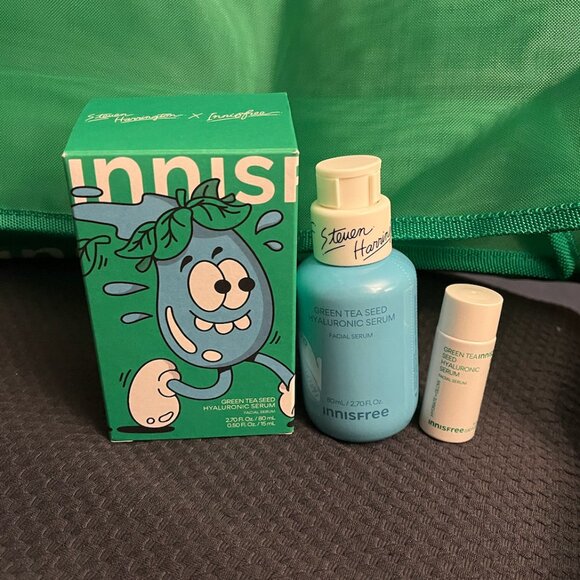 Innisfree x Steven Harrington Green Tea Seed Hyaluronic Serum Set 80ml+15ml - Picture 1 of 2